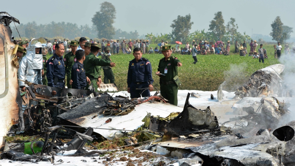 Air force crash in Burma