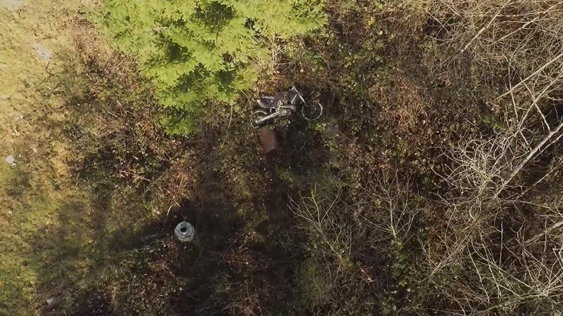 Ryan Sandnes spotted his stolen Honda dirt bike by using an aerial drone that he flew over his neighbourhood. (Courtesy Ryan Sandnes)
