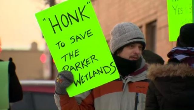 Wetlands protest