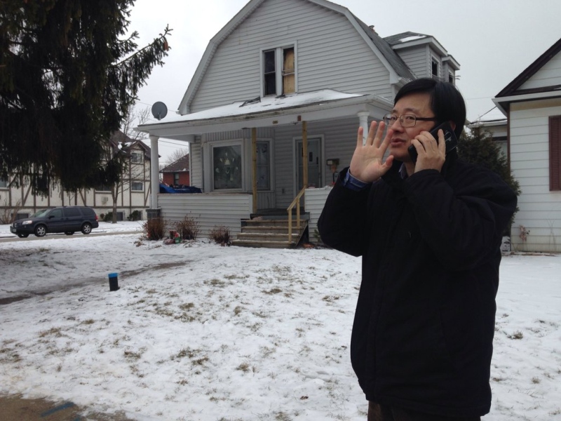 The owner of the Curry Avenue property says he's not to blame for the faulty smoke detector in Windsor, Ont., on Tuesday, Feb. 16, 2016. (Chris Campbell / CTV Windsor)