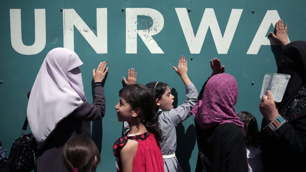 UNRWA protest by Palestinians