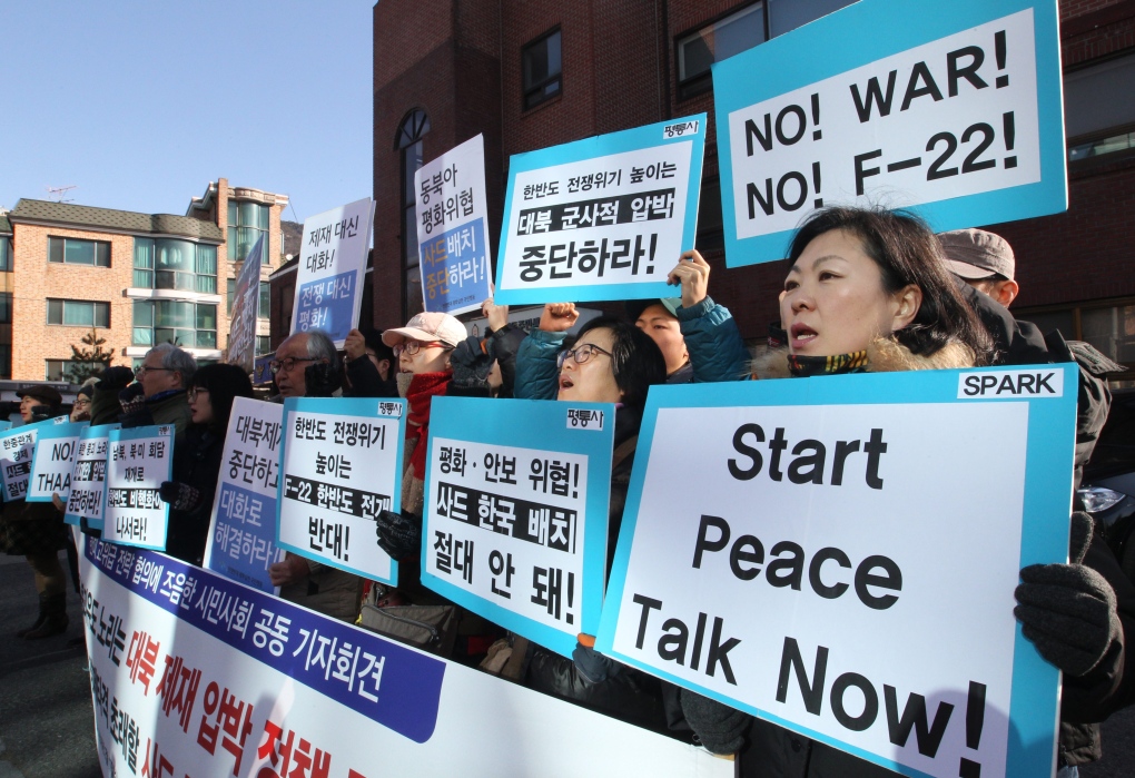 South Korea protest over stealth jets
