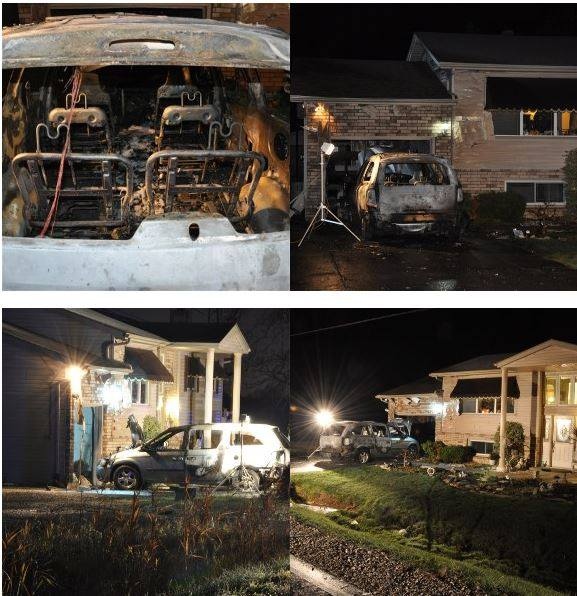 LaSalle police are investigating an arson on Disputed Road on Nov. 9, 2015. (Courtesy LaSalle police) 