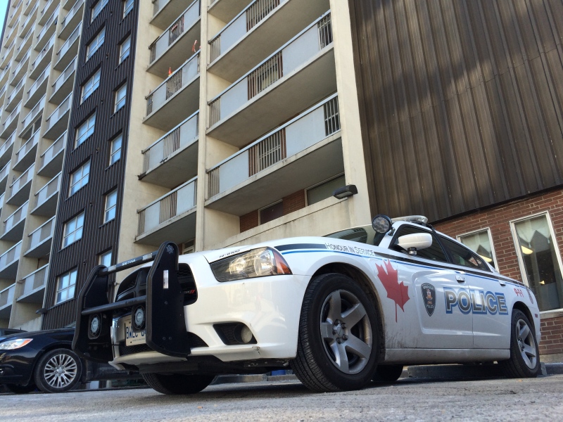 Windsor police are investigating a 'suspicious death' at 920 Ouellette Ave., in Windsor, Ont., on Thursday, Feb. 18, 2016. (Michelle Maluske / CTV Windsor)