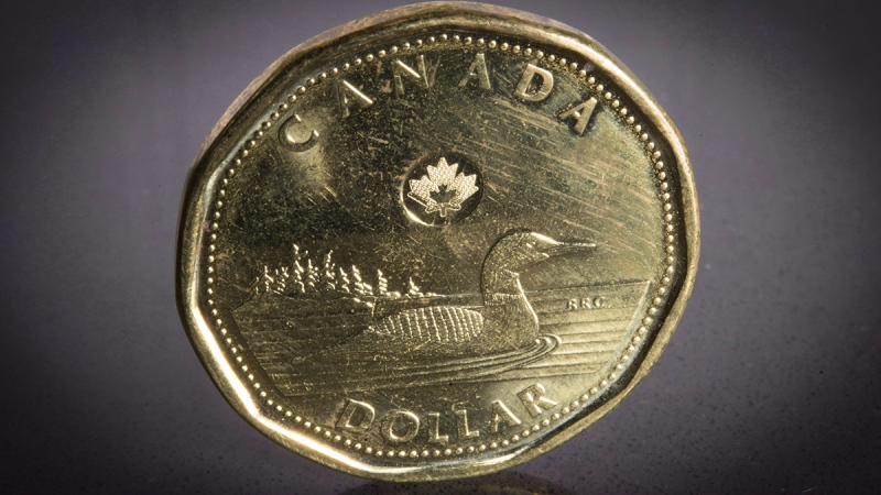 A Canadian "loonie" one-dollar piece is pictured in North Vancouver, B.C., on Jan. 23, 2015. (Jonathan Hayward / THE CANADIAN PRESS)