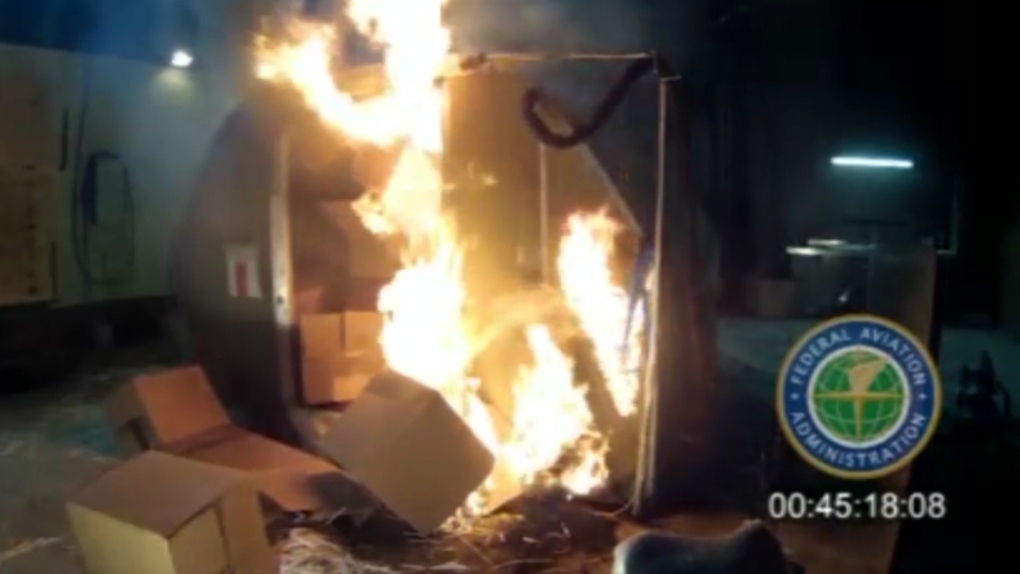 Lithium batteries catch fire