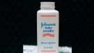 A bottle of Johnson's baby powder is displayed in San Francisco on April 15, 2011. (AP / Jeff Chiu)
