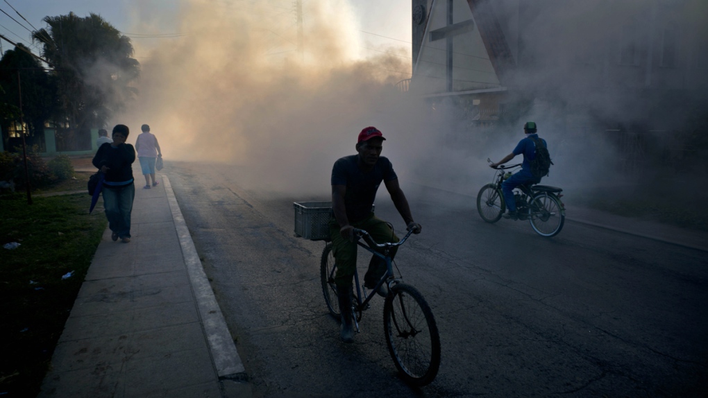 Fumigating in Pinar del Rio, Cuba