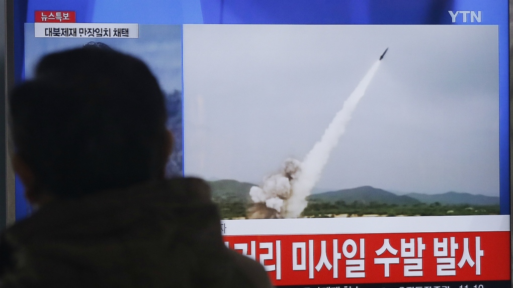Footage of North Korean missile launch