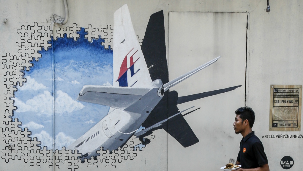 Mural depicting MH370 in Malaysia
