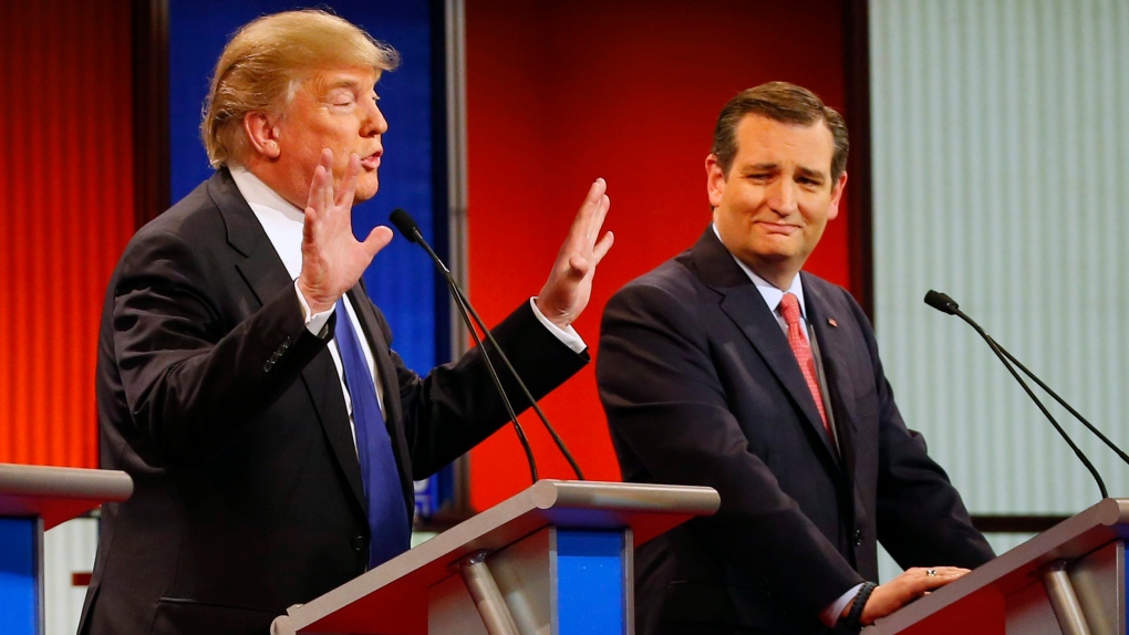 Ted Cruz reacts to Donald Trump at Fox debate