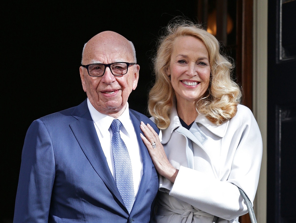 Rupert Murdoch and Jerry Hall