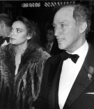 Prime Minister Pierre Trudeau arrives for the Genie Award ceremony with actress Kim Cattrall in Toronto, March 12, 1981. (CP)