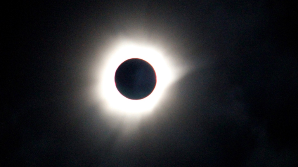 Total solar eclipse is seen in Luwuk, Indonesia