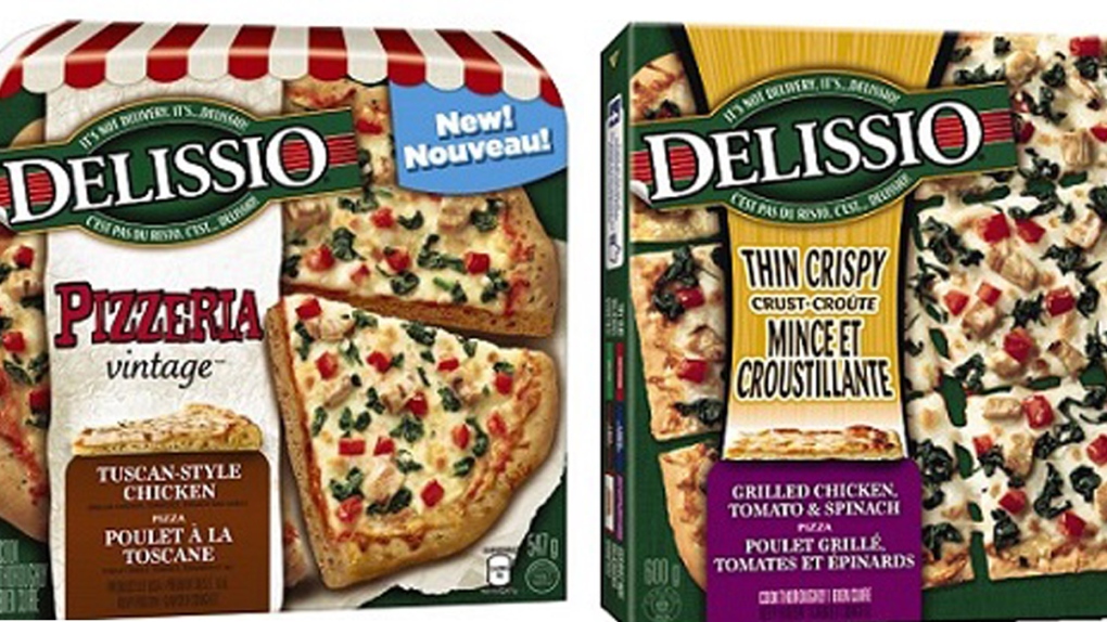 Recalled Delissio pizzas