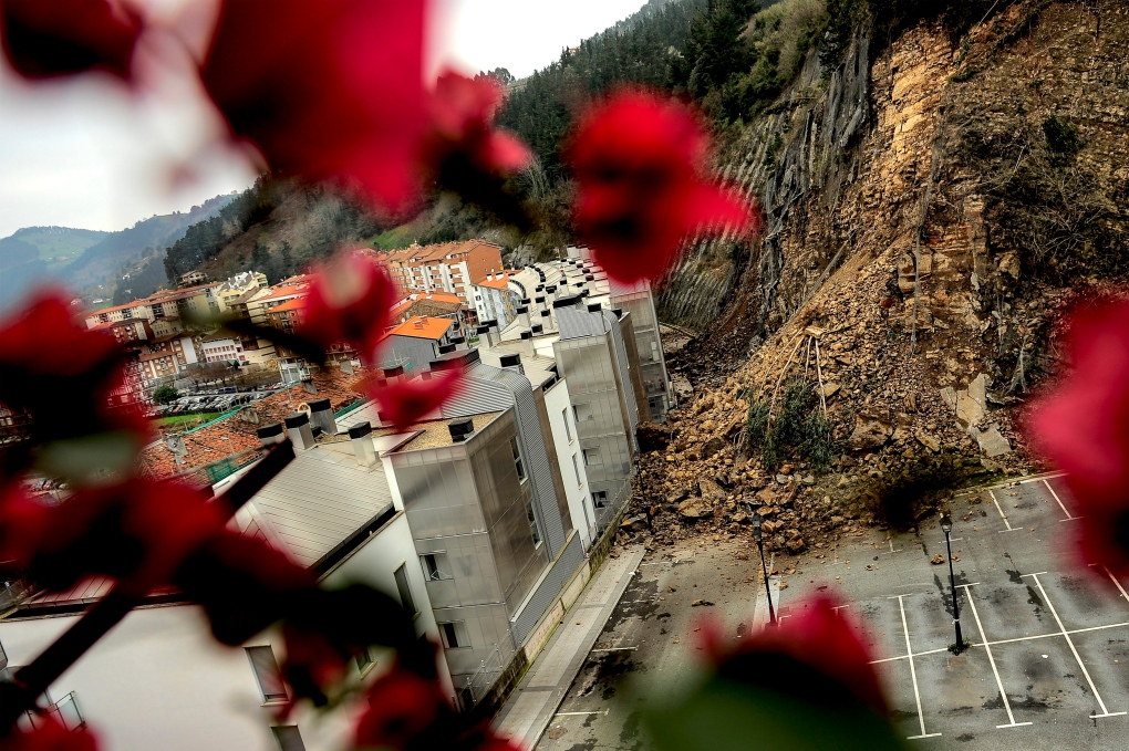 Rockslide in Spain