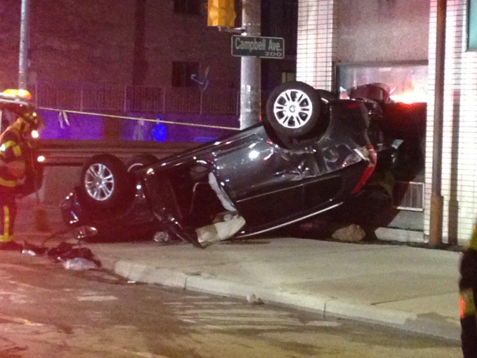 University Ave car crash