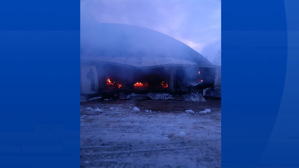 An arena in Rama, Sask. has been damaged by fire 
