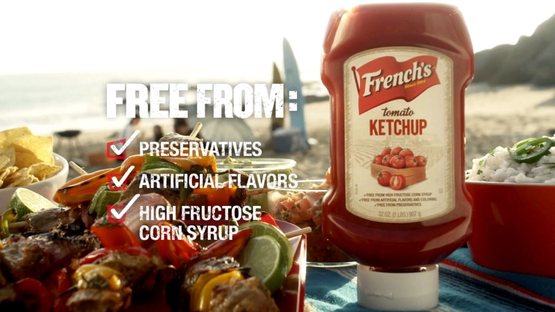 A still from a French's Ketchup ad is pictured. 