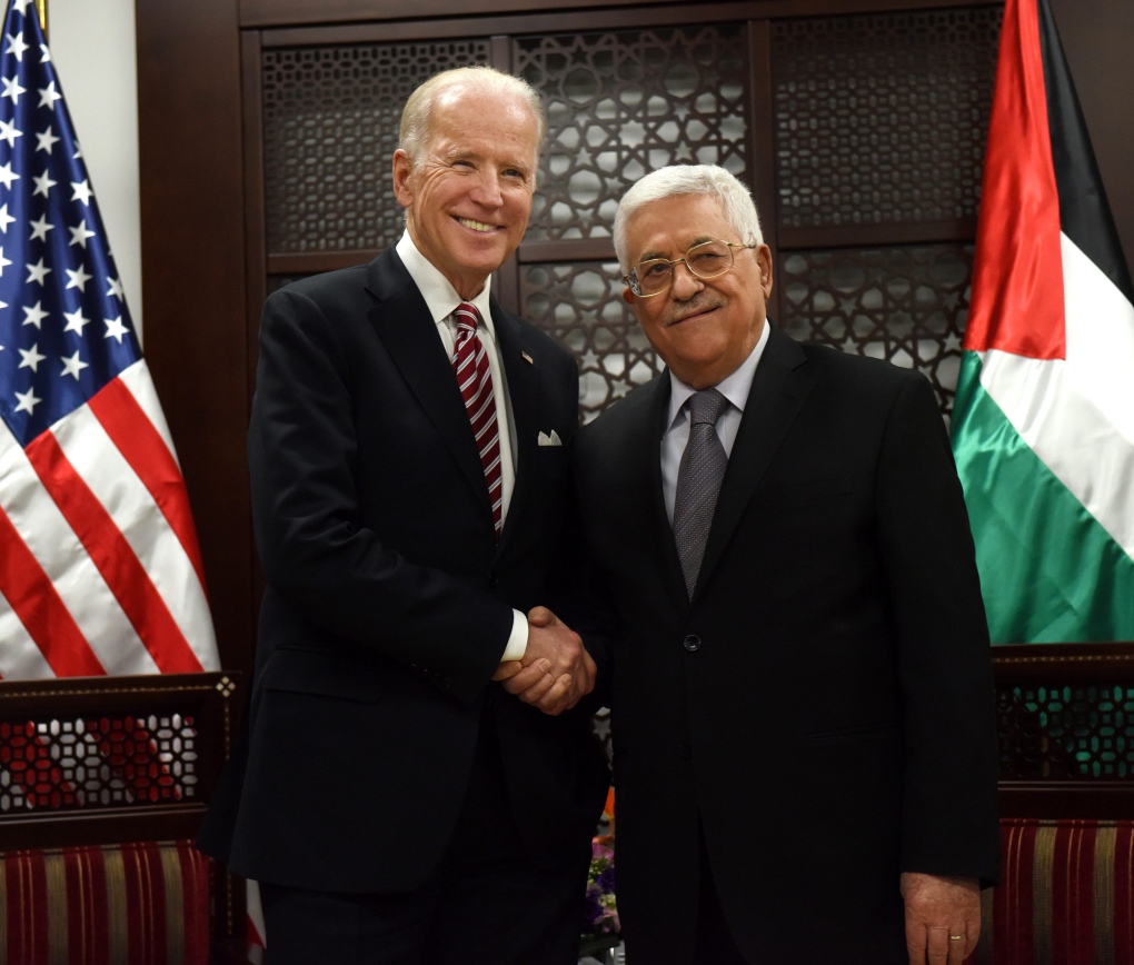 Joe Biden and Mahmoud Abbas