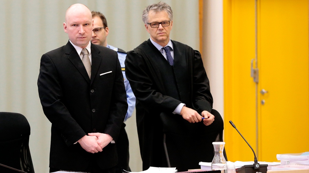 Anders Behring Breivik appears in court