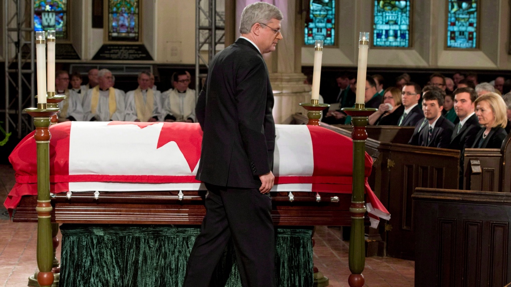 Harper at Flahery state funeral