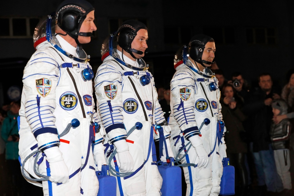 Astronauts on expedition to ISS