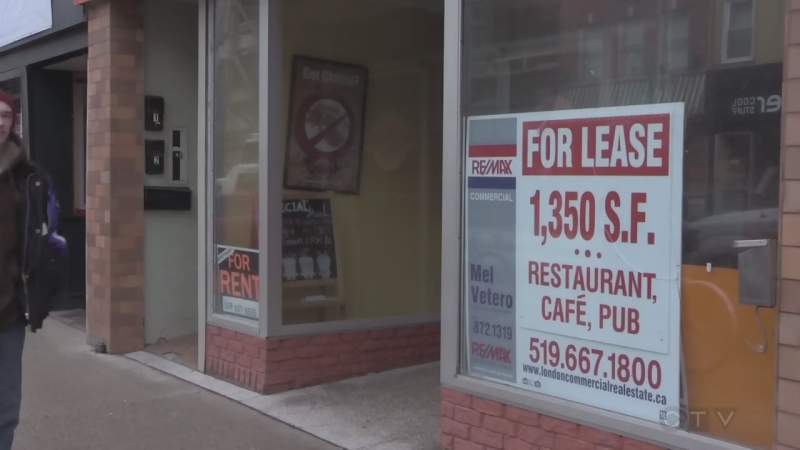 An empty store front is seen in London, Ontario's core as Downtown London sought funding for a consultant on Monday, March 21, 2016. (Daryl Newcombe / CTV London) 