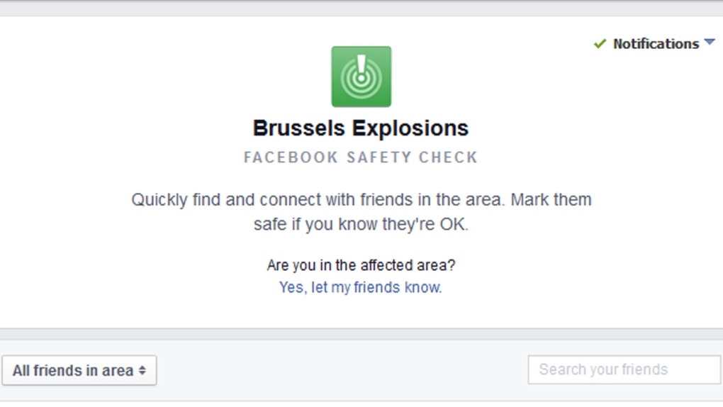 Facebook Brussels safety check