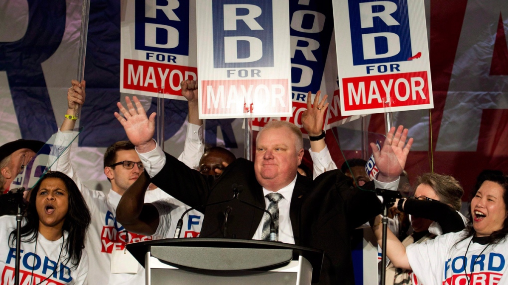 Rob Ford campaigning in Toronto, April 2014