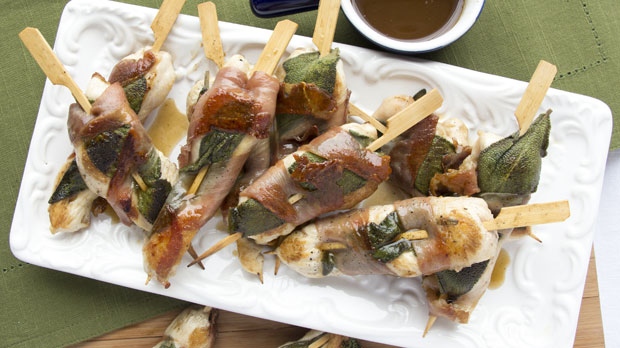 Prosciutto Wrapped Chicken Skewers from Sunterra