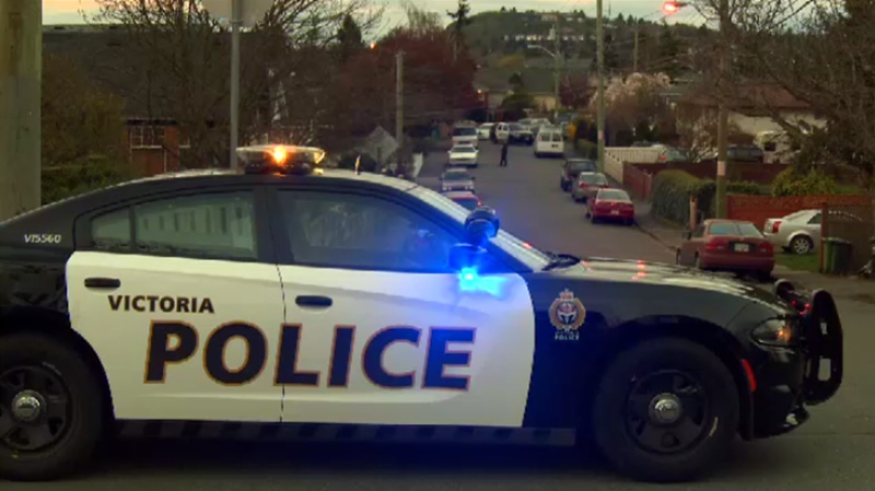 A Victoria police vehicle responds to an incident. (CTV News)