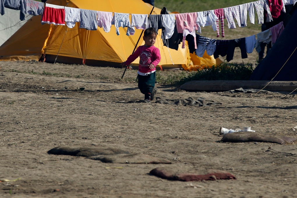 Migrant child in Idomeni, Greece
