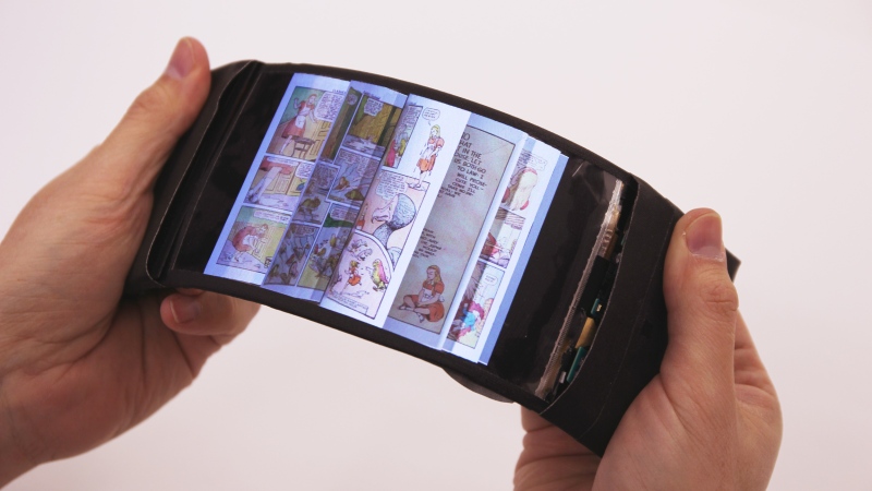 A flexible smartphone that its creators say is almost unbreakable has been unveiled by researchers at Queen's University's Human Media Lab. (queensu.ca)
