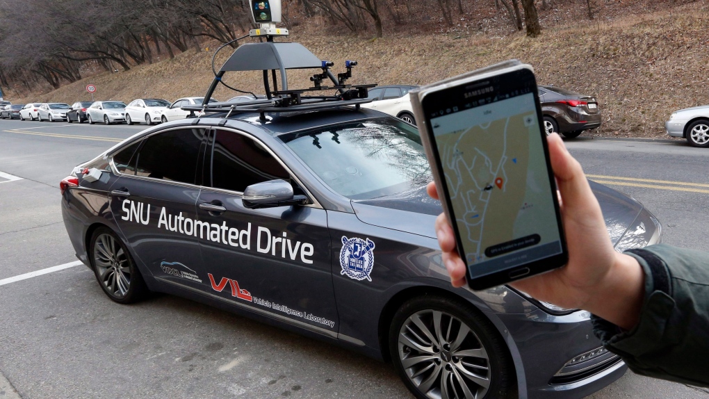 A driverless vehicle in South Korea