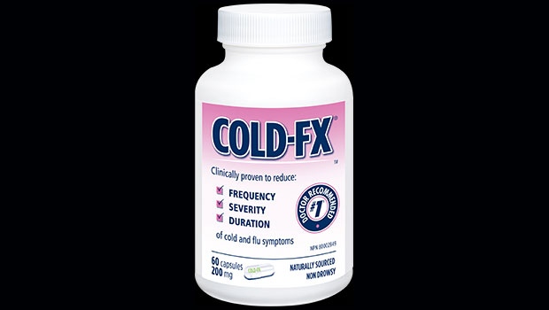 A bottle of the cold and flu remedy, Cold-fX