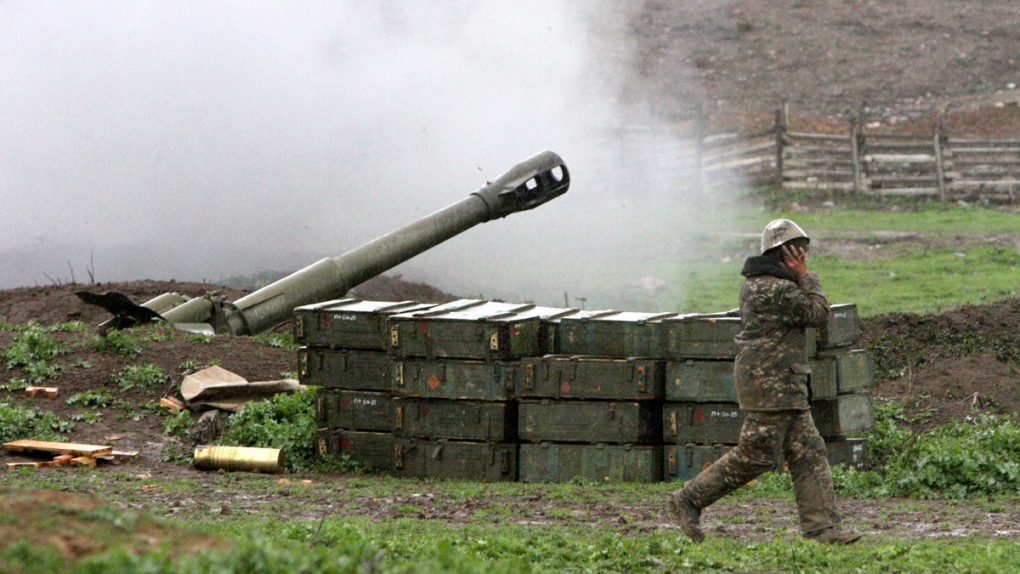 Nagorno-Karabakh howitzer fires