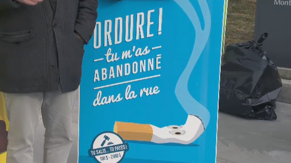 anti-cigarette butt campaign
