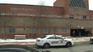 The RCMP respond to Millwood High School on April 5, 2016.