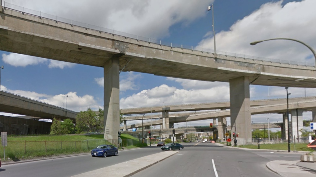 The Turcot Interchange, as seen from Notre Dame St