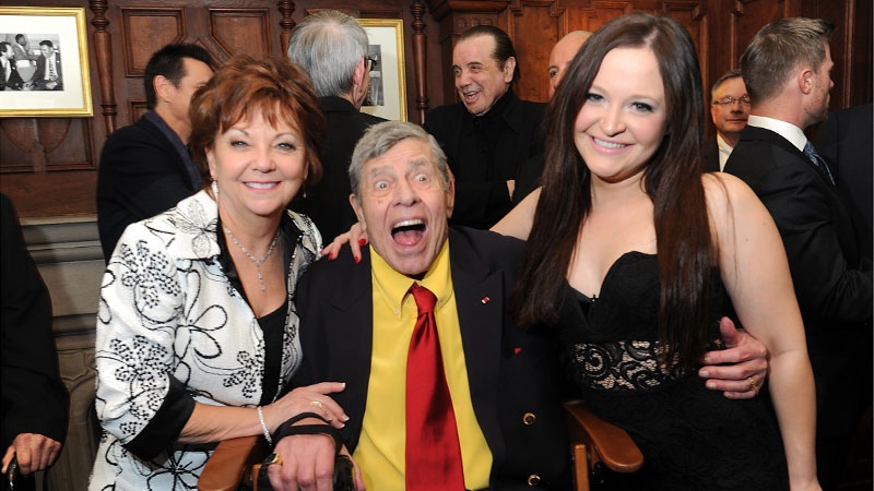 Entertainer Jerry Lewis and his wife, SanDee 