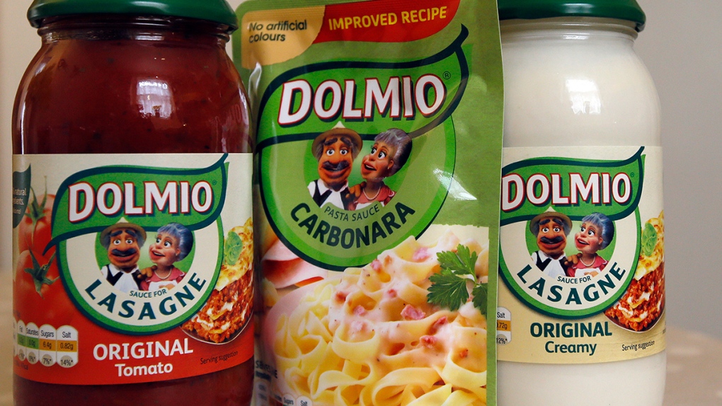 Dolmio pasta sauces are photographed in London