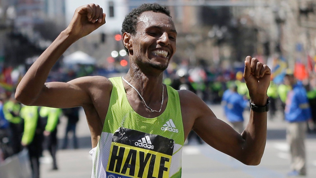 Lemi Berhanu Hayle wins the 120th Boston Marathon