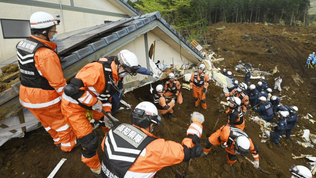 Rescuers search for survivors after Japan quake