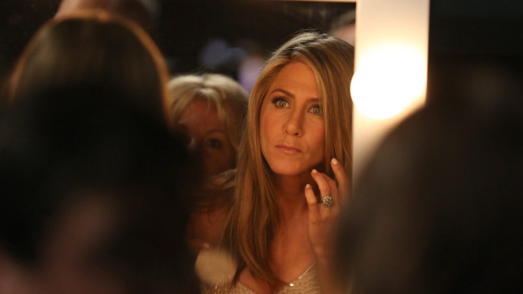 Jennifer Aniston backstage at the Oscars