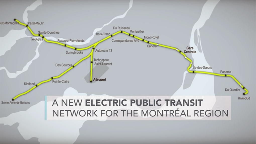 The proposed electric light rail service 