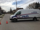 Forensic Identification Unit on scene at a stabbing at Grey and Clarence Streets on Sunday, April 24, 2016 that left a woman in serious condition. 
(Gerry Dewan / CTV London)