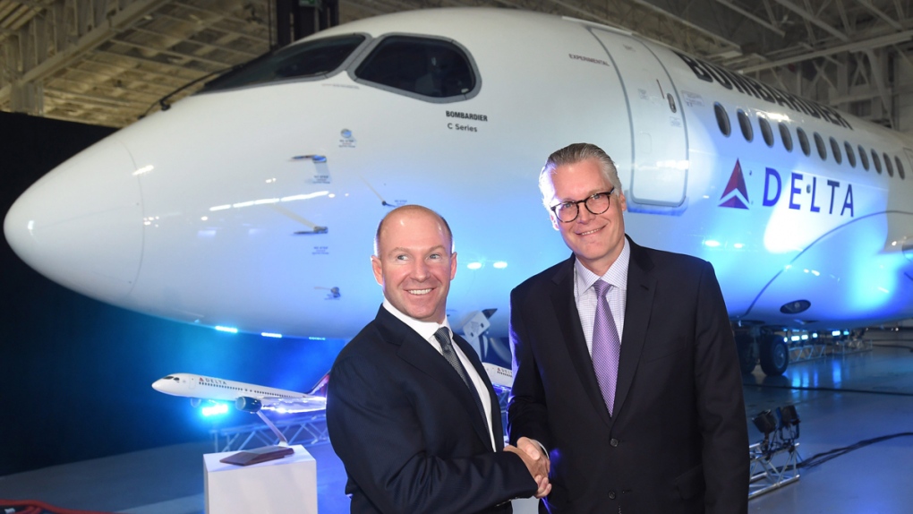 Delta-branded Bombardier C-Series jet
