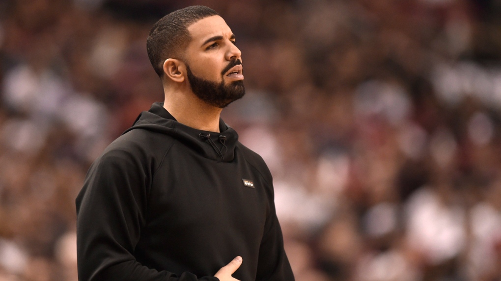 Drake watches the Raptors in Toronto