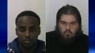 Samater Ali (left) and William Dwayne MacDonald (right) are wanted in connection with a downtown shooting in London. (Courtesy London Police Service)